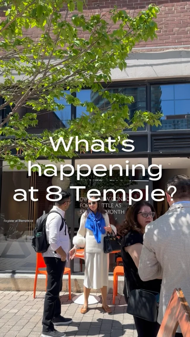 What’s happening at 8 Temple? Stay tuned to find out! Connect with the team at 8Temple.ca today!

@austinbirch @neilhughesie @saraya_yen @nicholasipfw @cmalicia @erickuzuian @jamiesarner @elle.says 

@curated_properties @jessespeigel @ochshornadam @eisenlou 

@normandthegang @josephnguyen88 @yohaank